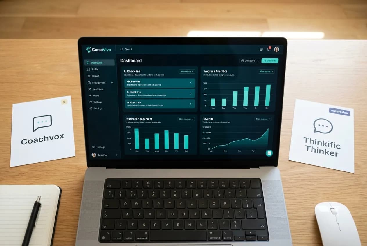 Coachvox vs Thinkific Thinker: cuál elegir (2026) — vista previa