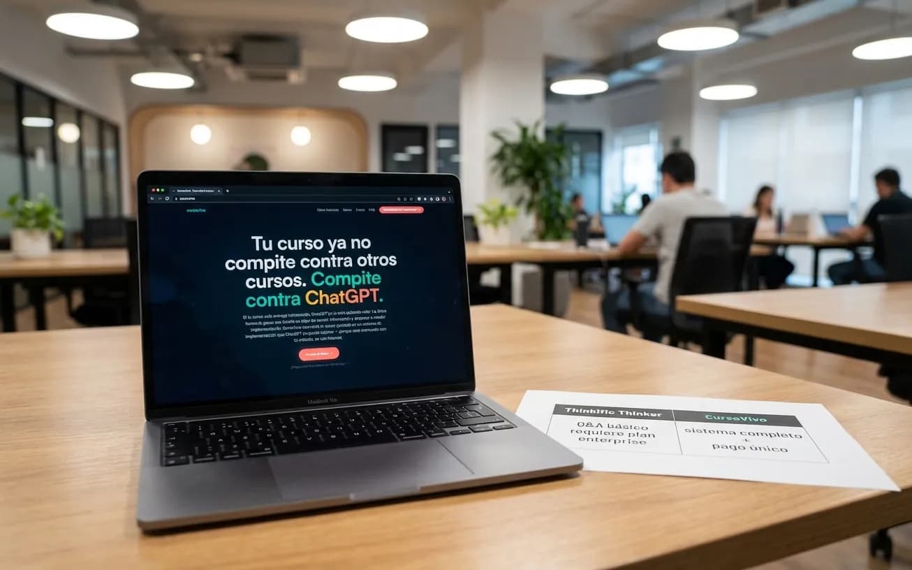 Thinkific Thinker vs CursoVivo: cuál elegir (2026) — vista previa