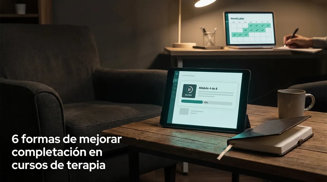 6 formas de mejorar completación en cursos de terapia