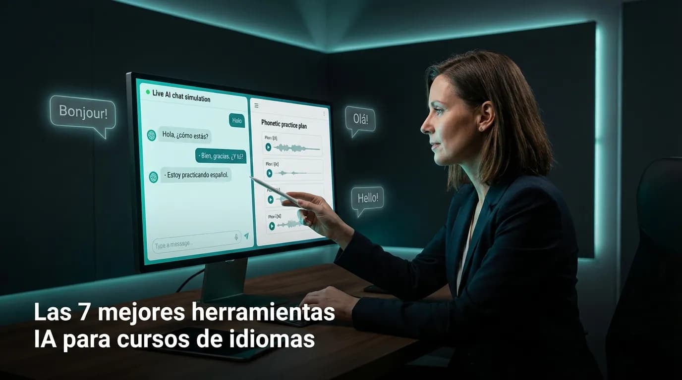 Las 7 mejores herramientas IA para cursos de idiomas