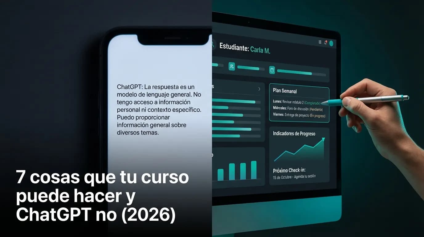 7 cosas que tu curso puede hacer y ChatGPT no (2026)