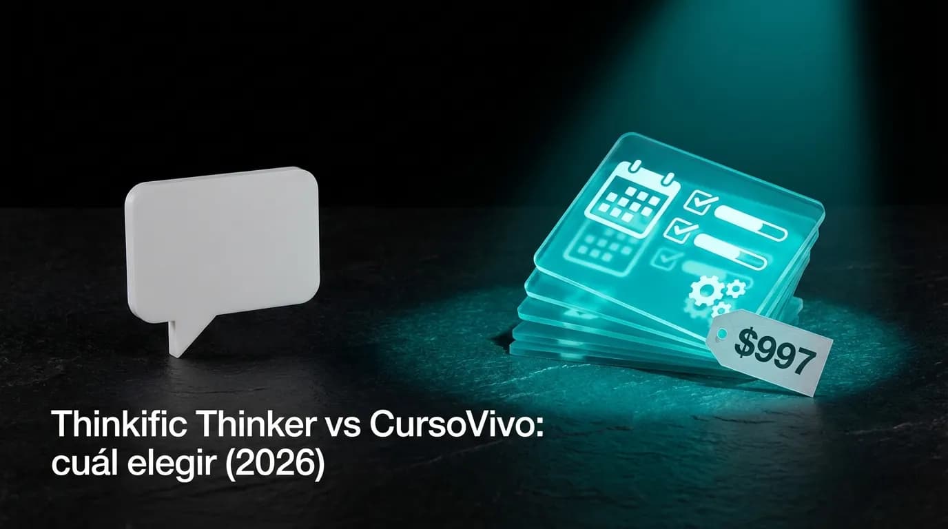 Thinkific Thinker vs CursoVivo: cuál elegir (2026)