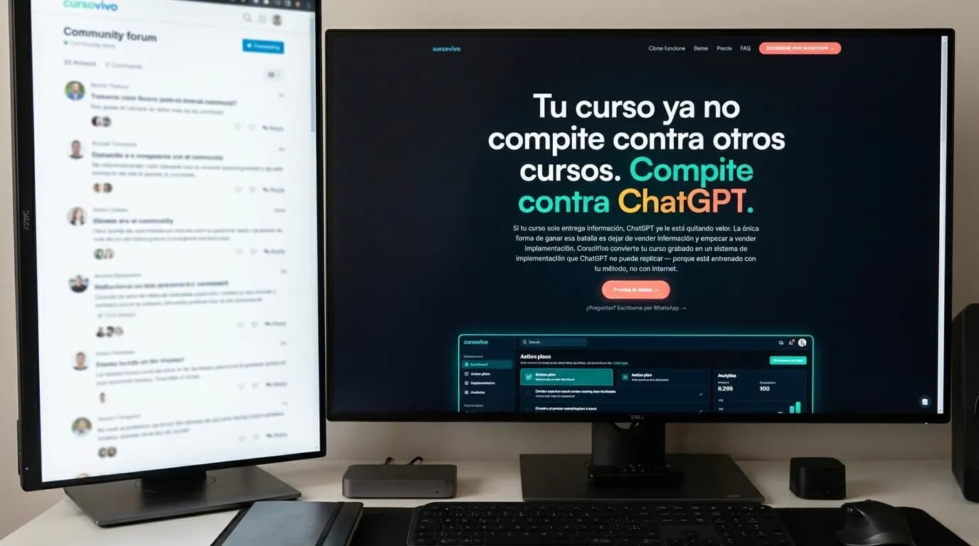 Circle.so vs CursoVivo: comunidad vs implementación — vista previa