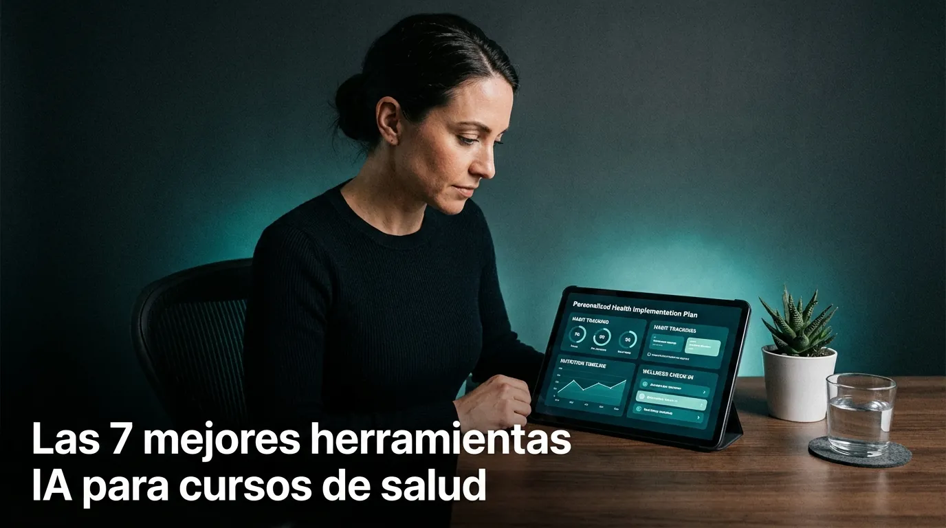 Las 7 mejores herramientas IA para cursos de salud — CursoVivo